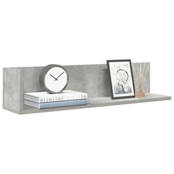 vidaXL Étagères murales 2pcs gris béton 75x165x165cm bois ingénierie étagère flottante étagère suspendue étagère murale 860034