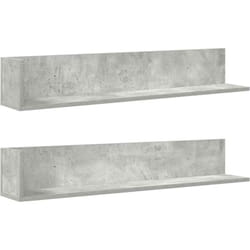 Vidaxl - tagères murales 2 pcs gris béton 100x16,5x16,5 cm