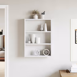 VidaXL 860049 étagères Bois Blanc - Vue supplémentaire 3