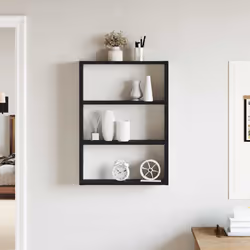 VidaXL 860050 étagères Bois Noir - Vue supplémentaire 3