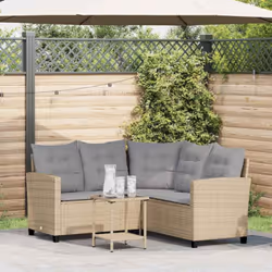 Ce canapé de jardin en forme de L est le complément parfait de votre jardin, terrasse ou patio, offrant un espace confortable ...