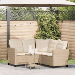 Ce canapé de jardin en forme de L est le complément parfait de votre jardin, terrasse ou patio, offrant un espace confortable ...