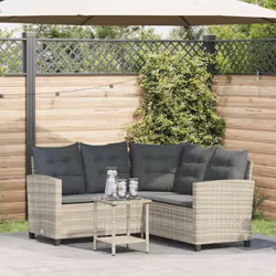 Ce canapé de jardin en forme de L est le complément parfait de votre jardin, terrasse ou patio, offrant un espace confortable ...