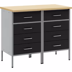 Ce cabinet de travail en acier industriel offre un rangement solide pour ton garage et ton atelier avec une touche chic. Il e ...