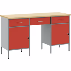 Cette armoire de travail industrielle combine fonctionnalité et solidité. Parfaite pour ateliers, garages et bureaux, elle of ...