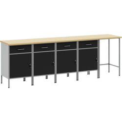 Vidaxl - Ensemble de bureau et table d'angle 5 pièces en bois noir