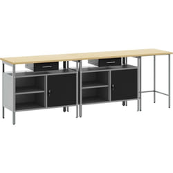 Vidaxl - Set de banc de travail 3 pièces en acier rouge