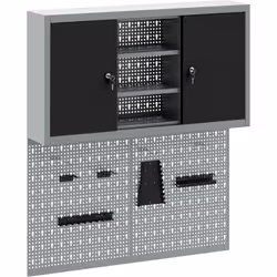 Ce cabinet de stockage d'outils industriel est parfait pour garder votre atelier ou garage organisé et stylé. Conçu pour rang ...