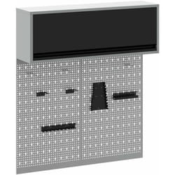 Set De Cabinet D'Outils Et Pegboard Avec Étagère 3 Pcs Noir Vidaxl