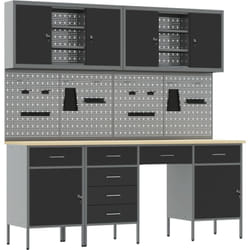 Vidaxl - Set de 10 pièces de banc de travail en acier noir