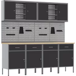 Cette armoire de travail en acier industriel est parfaite pour ceux qui veulent ranger leur espace de manière pratique. Idéal ...