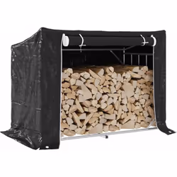 Gardez vos bûches bien rangées et faciles d'accès grâce à ce support robuste et stable pour le bois de chauffage ! Longue dur ...