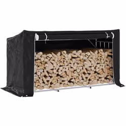 Gardez vos bûches bien rangées et faciles d'accès grâce à ce support robuste et stable pour le bois de chauffage ! Longue dur ...