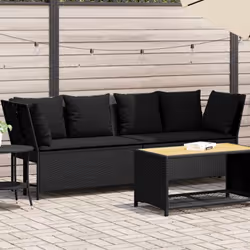 Détendez-vous et profitez de l'extérieur dans ce confortable canapé de jardin ! Matériau durable : la résine tressée, égaleme ...