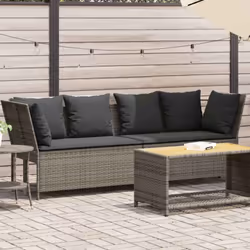Détendez-vous et profitez de l'extérieur dans ce confortable canapé de jardin ! Matériau durable : la résine tressée, égaleme ...