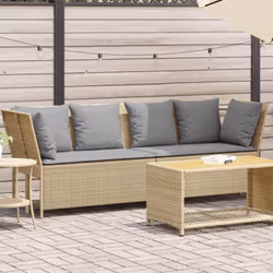Détendez-vous et profitez de l'extérieur dans ce confortable canapé de jardin ! Matériau durable : la résine tressée, égaleme ...