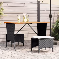 Cette table de jardin avec dessus en bois, conçue avec des lignes épurées et simples, est un excellent choix pour votre jardi ...
