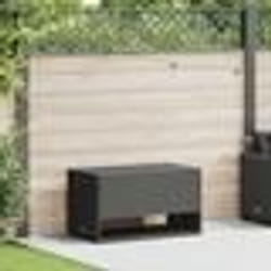 vidaXL Coffre à coussins d'extérieur noir 100x55x55,5cm résine tressée