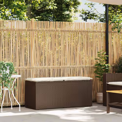 VidaXL 4104146 banc de jardin Rotin, Acier