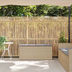 VidaXL 4104148 banc de jardin Rotin, Acier