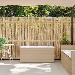 VidaXL 4104149 banc de jardin Rotin, Acier