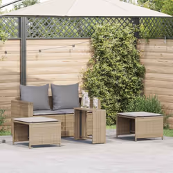 Cet ensemble de canapés de jardin est le complément parfait de votre arrière-cour, terrasse ou patio, offrant un espace confo ...