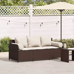 Détendez-vous et profitez de l'extérieur dans ce confortable canapé de jardin ! Matériau durable : la résine tressée, égaleme ...