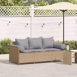 Détendez-vous et profitez de l'extérieur dans ce confortable canapé de jardin ! Matériau durable : la résine tressée, égaleme ...