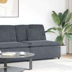 Module central de canapé modulaire coussins gris foncé 100 cm - Vidaxl