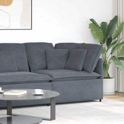 Module d'angle de canapé modulaire coussins gris foncé 100 cm - Vidaxl