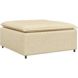 Module de repose-pieds pour canapé modulaire Crème 100 x 100 x 48 cm Vidaxl