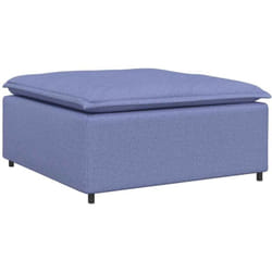 Module de repose-pieds pour canapé modulaire Bleu jeans 100 x 100 x 48 cm Vidaxl