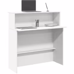Profitez d'interactions fluides, d'un grand espace de rangement et d'un design polyvalent avec ce bureau de réception doté d' ...