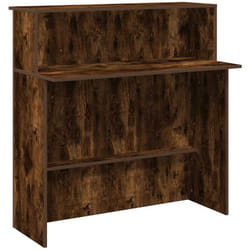 Vidaxl - Bureau de réception chêne fumé 100x50x103,5cm bois d'ingénierie