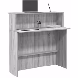 Profitez d'interactions fluides, d'un grand espace de rangement et d'un design polyvalent avec ce bureau de réception doté d' ...