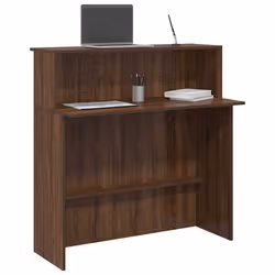 vidaXL Bureau de réception chêne brun 100x50x1035cm bois dingénierie comptoir de réception réception de salon comptoir 859030
