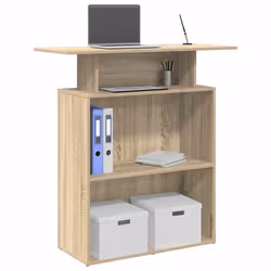vidaXL Bureau réception chêne sonoma 100x40x104 cm bois dingénierie comptoir de réception réception de salon comptoir de 8590 ...
