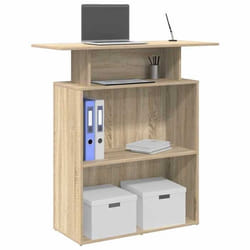 vidaXL Bureau réception chêne sonoma 100x40x104 cm bois dingénierie comptoir de réception réception de salon comptoir de 859053