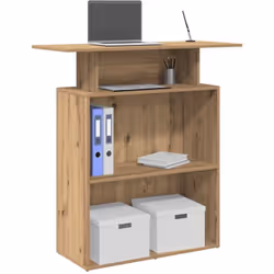 Profitez d'interactions fluides, d'un grand espace de rangement et d'un design polyvalent avec ce bureau de réception doté d' ...