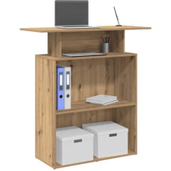 Bureau réception chêne artisanal 100x40x104 cm bois ingénierie vidaXL