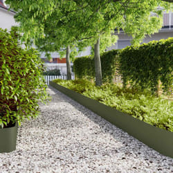 Vidaxl - Bordures pelouse 10pcs vert olive 25x103cm acier laminé à froid