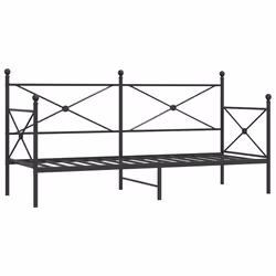 VidaXL 4104665, lit sofa, Noir, Acier, 1970 mm, 805 mm, 1070 mm