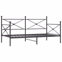 VidaXL 4104670, lit sofa, Noir, Acier, 2080 mm, 1055 mm, 1070 mm