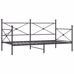 VidaXL 4104671, lit sofa, Noir, Acier, 2080 mm, 1130 mm, 1070 mm