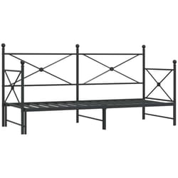 Vidaxl - Lit de jour avec gigogne sans matelas noir 90x200 cm acier