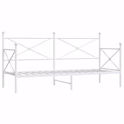 VidaXL 4104682, lit sofa, Blanc, Acier, 2080 mm, 960 mm, 1070 mm