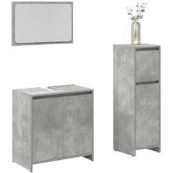 Vidaxl - Ensemble de meubles de salle de bain 3 pcs gris béton