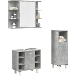 Vidaxl - Ensemble de meubles de salle de bain 3 pcs gris béton
