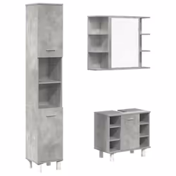 VidaXL 3324855, Gris, Bois, 60 kg, 3 pièce(s)