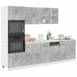 Vidaxl Ensemble De Meubles De Salle De Bain 7 Pcs Gris Béton